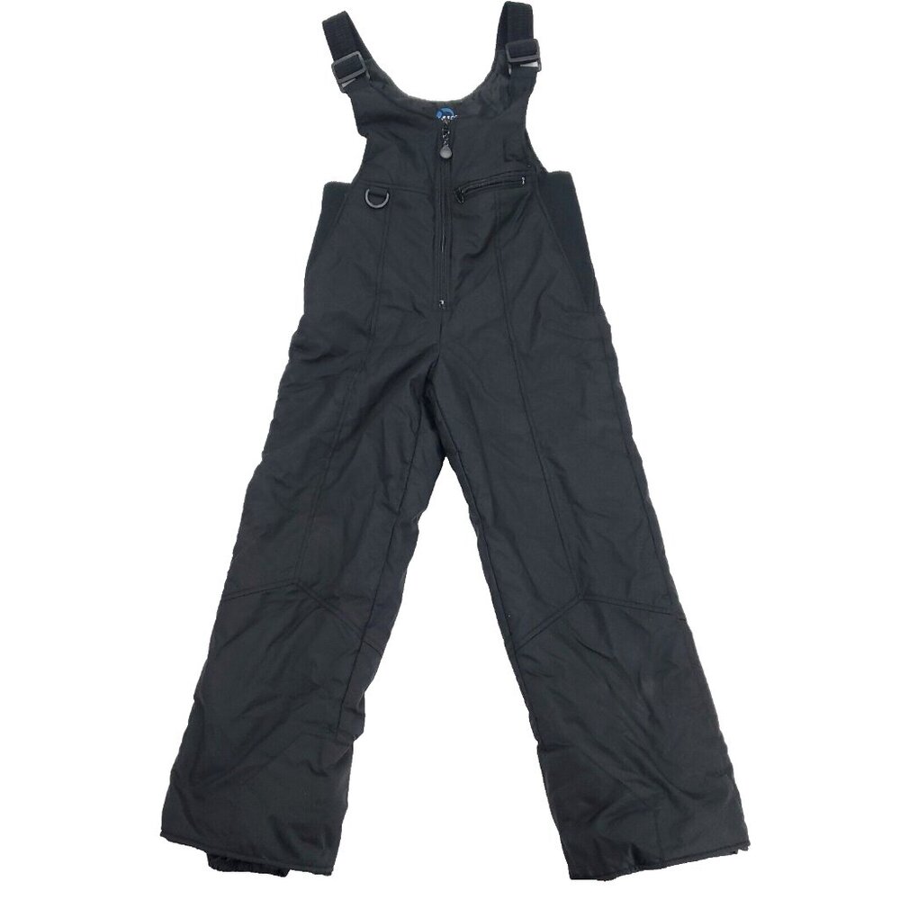 Kids Black Snow Overalls Bibs with Adjustable Straps